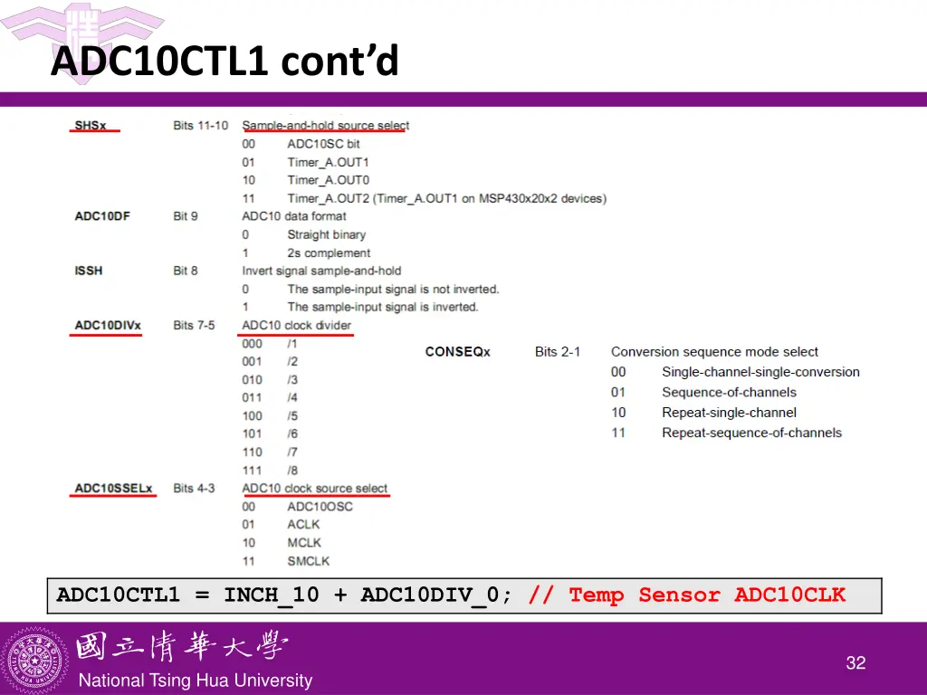 adc10ctl1 cont d
