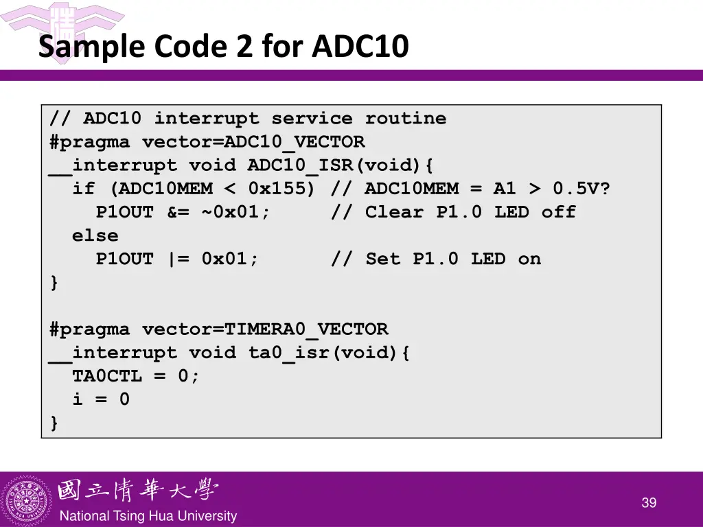 sample code 2 for adc10 3