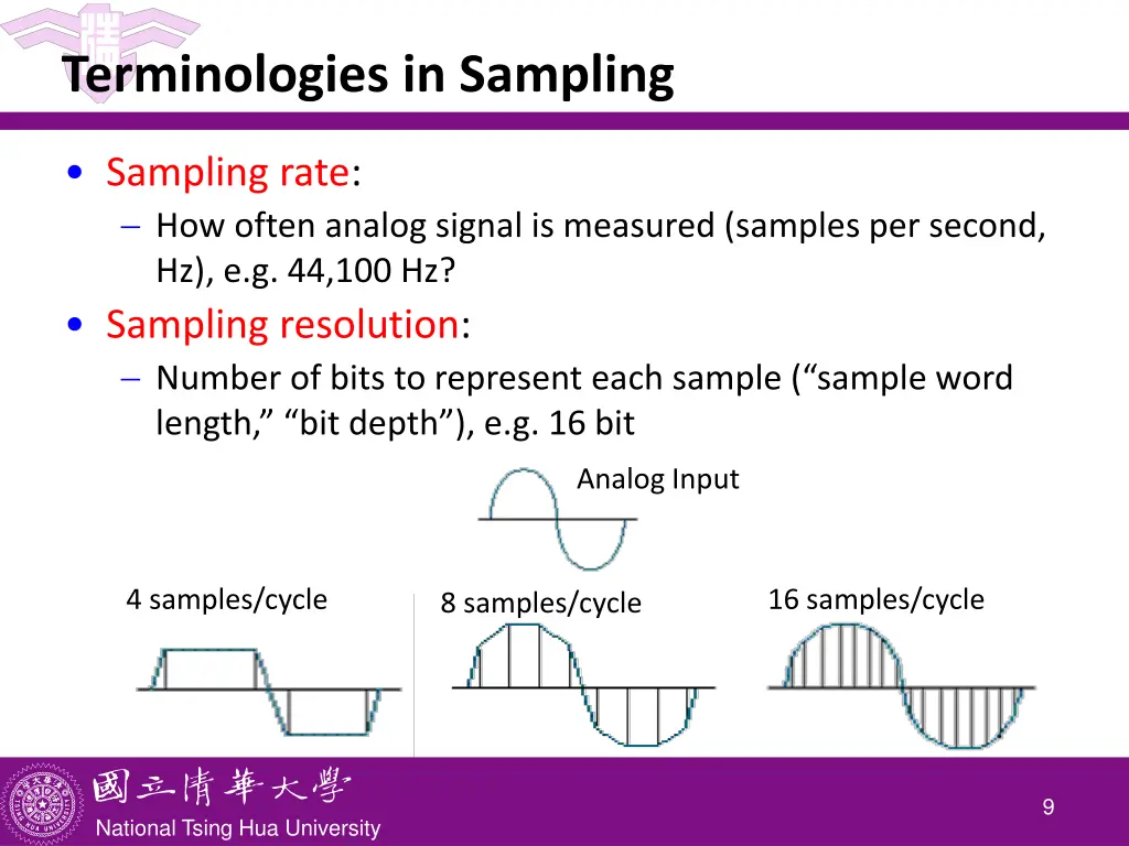 terminologies in sampling