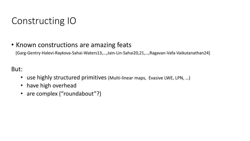 constructing io