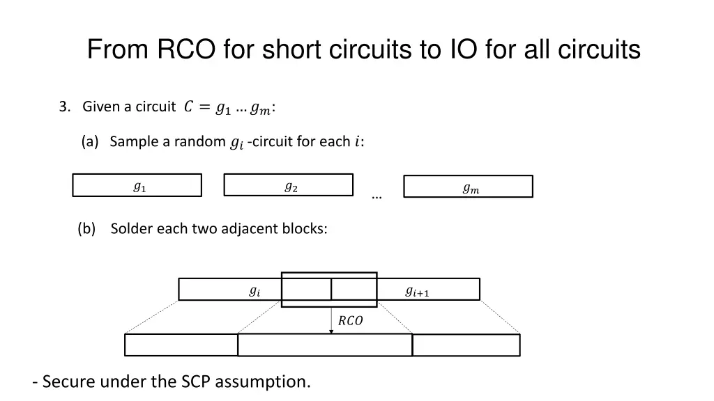 from rco for short circuits to io for all circuits 1