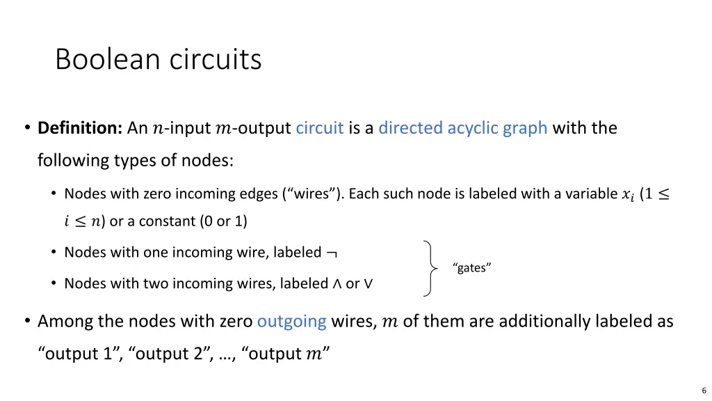 boolean circuits 1