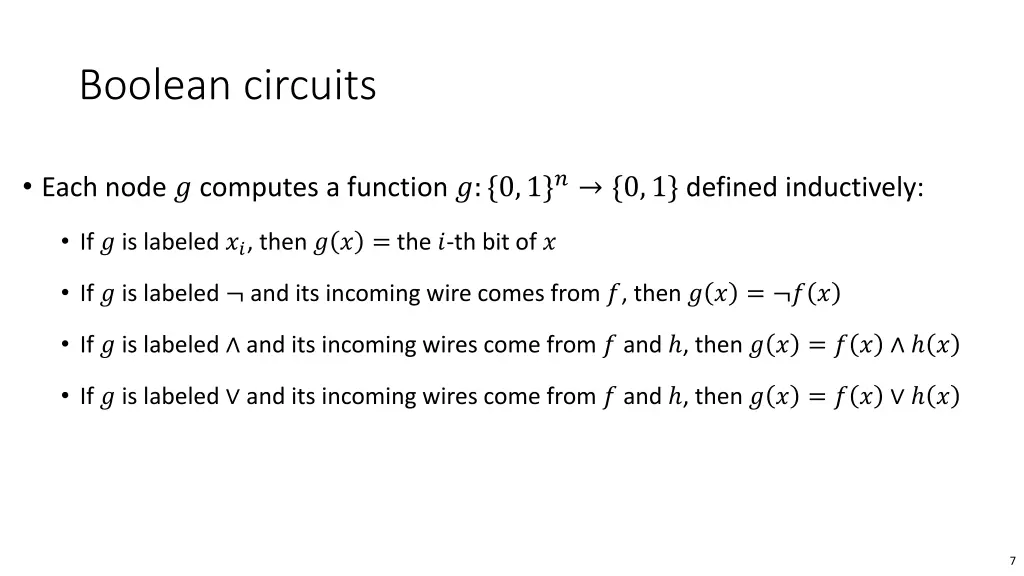 boolean circuits 2