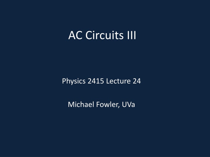 ac circuits iii