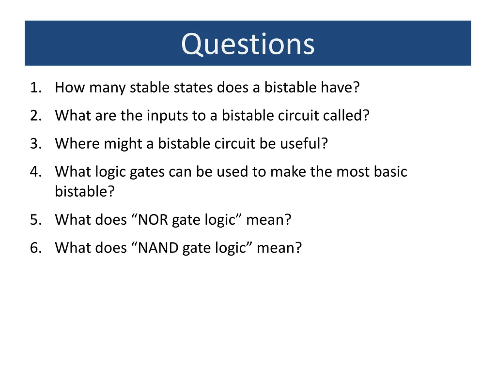 questions