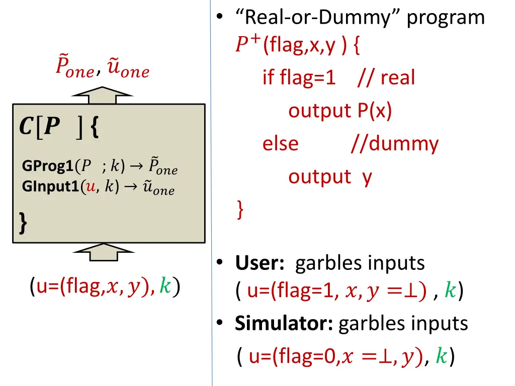 real or d ummy program flag x y if flag 1 real