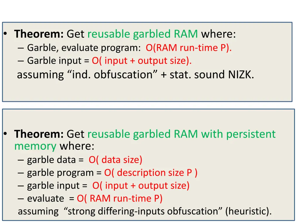 theorem get reusable garbled ram where garble