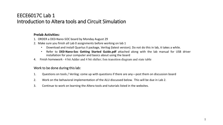 eece6017c eece6017c lab 1 introduction to altera