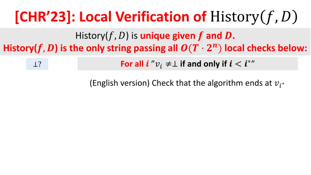 chr 23 local verification of history 1
