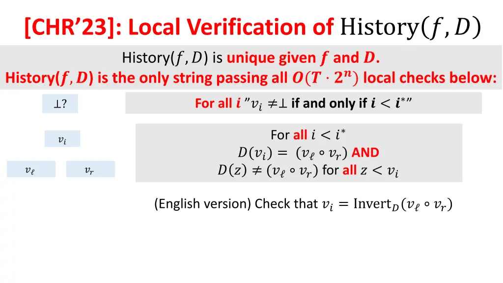 chr 23 local verification of history 2