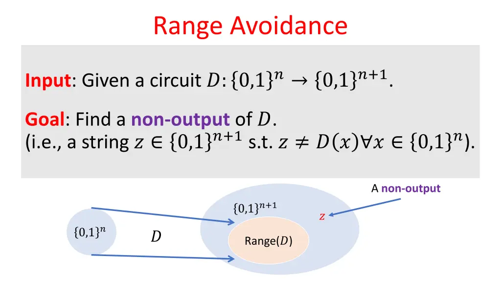 range avoidance