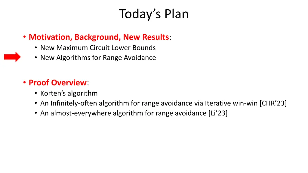 today s plan 1