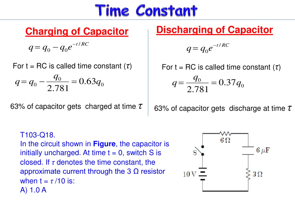 discharging of capacitor