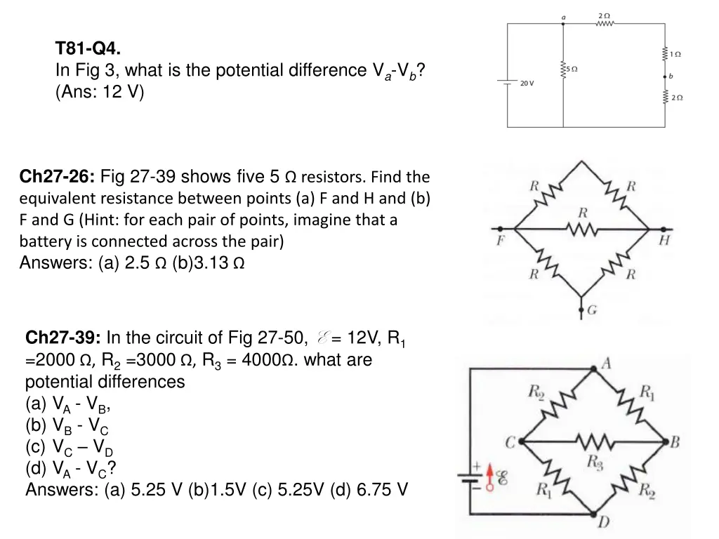 t81 q4 in fig 3 what is the potential difference