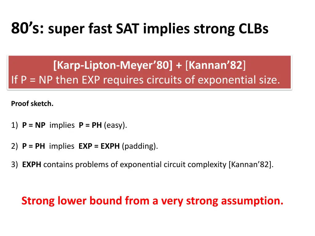80 s super fast sat implies strong clbs