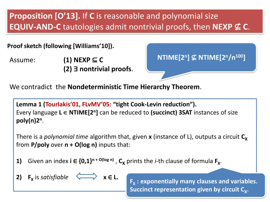 proposition o 13 if c is reasonable