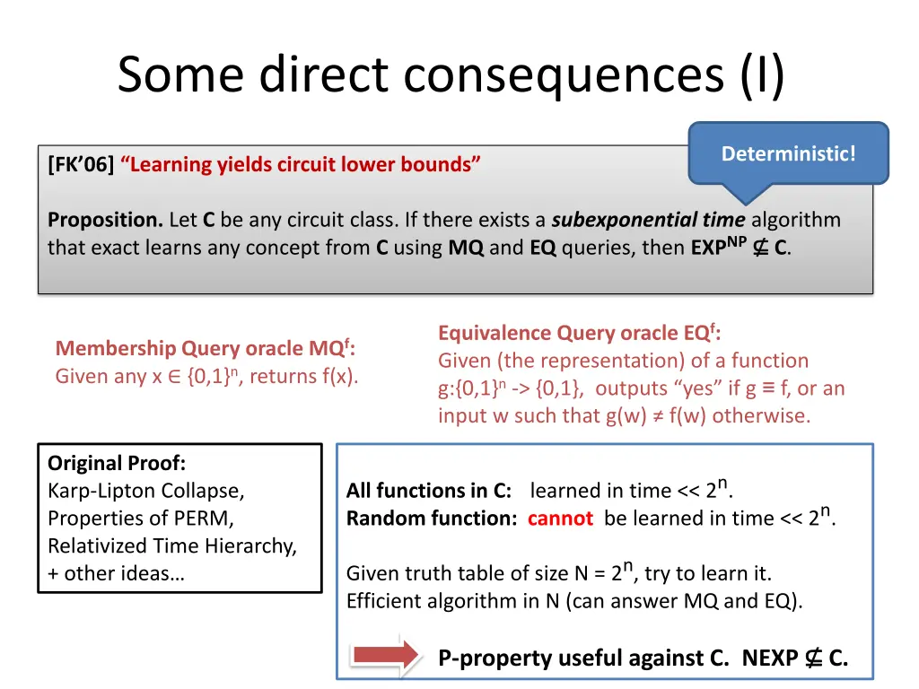 some direct consequences i