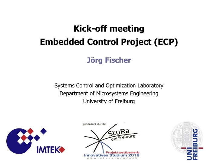 kick off meeting embedded control project ecp
