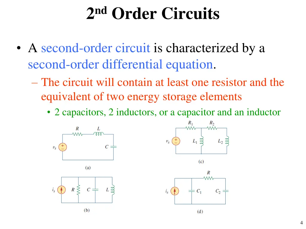 2 nd order circuits 1
