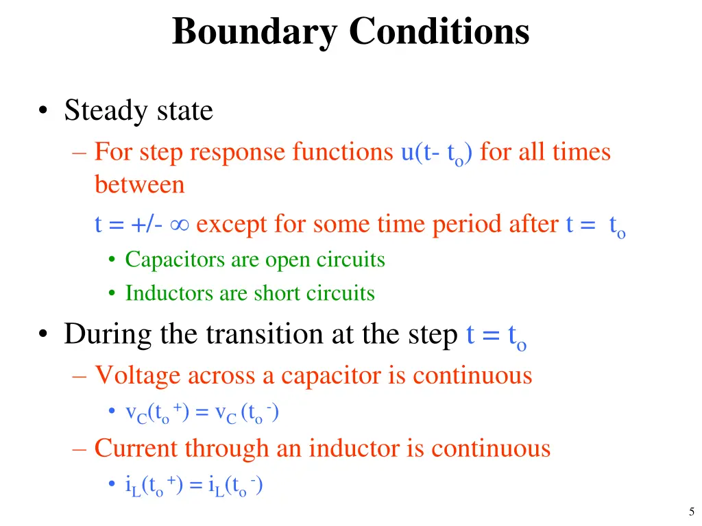 boundary conditions