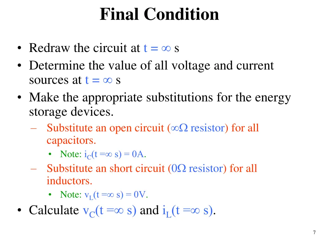 final condition