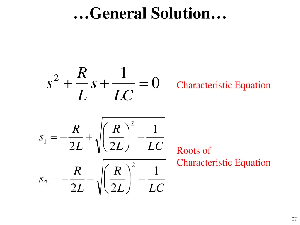 general solution 1