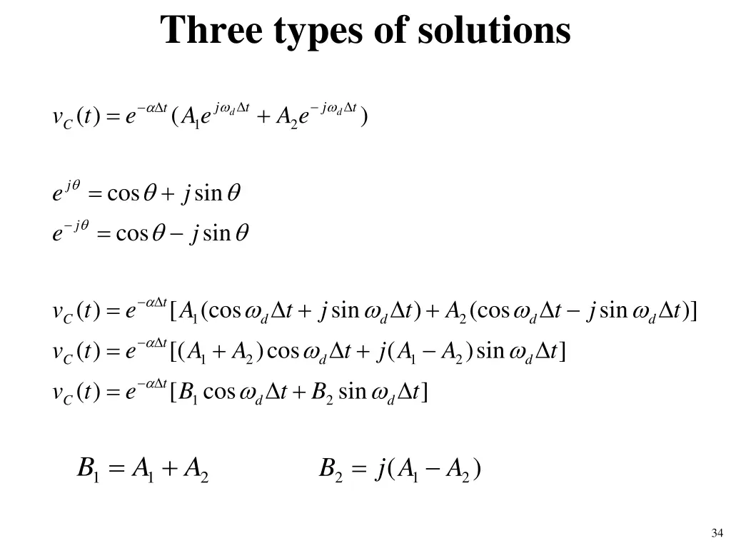 three types of solutions 3