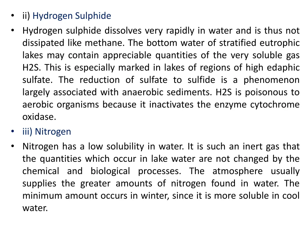 ii hydrogen sulphide hydrogen sulphide dissolves