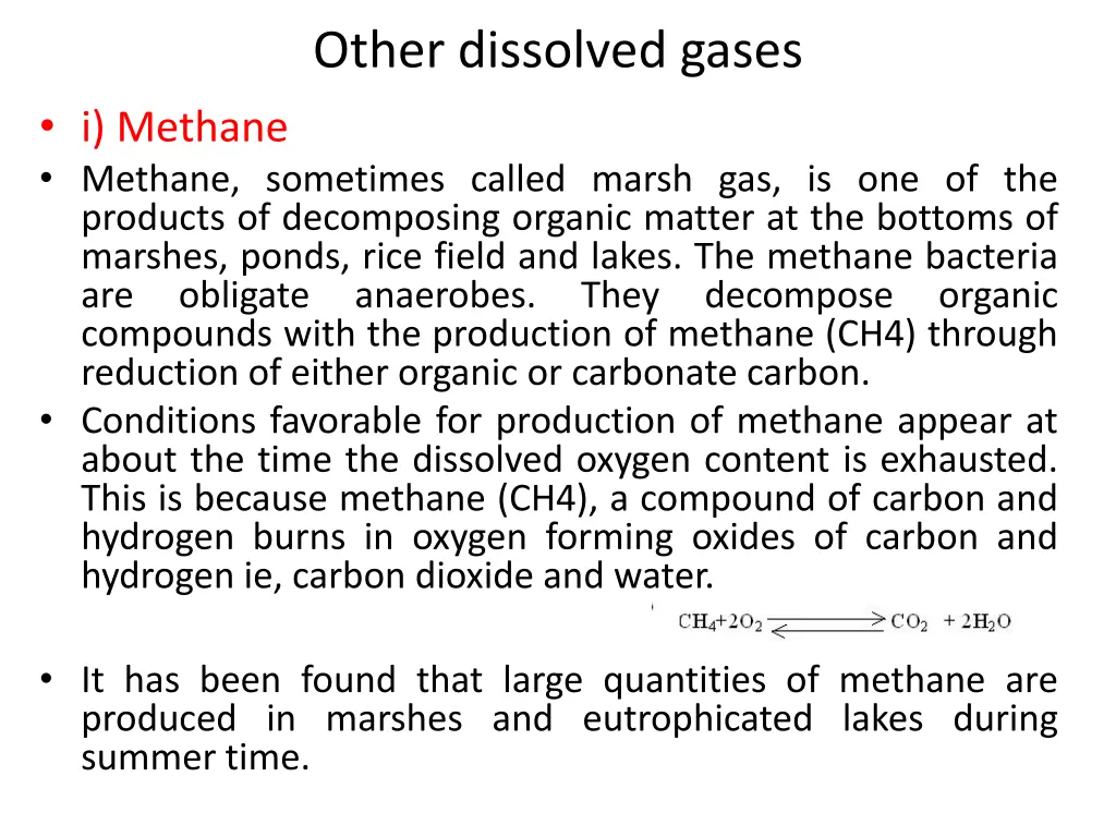 other dissolved gases