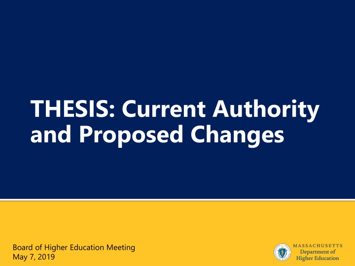 thesis current authority and proposed changes