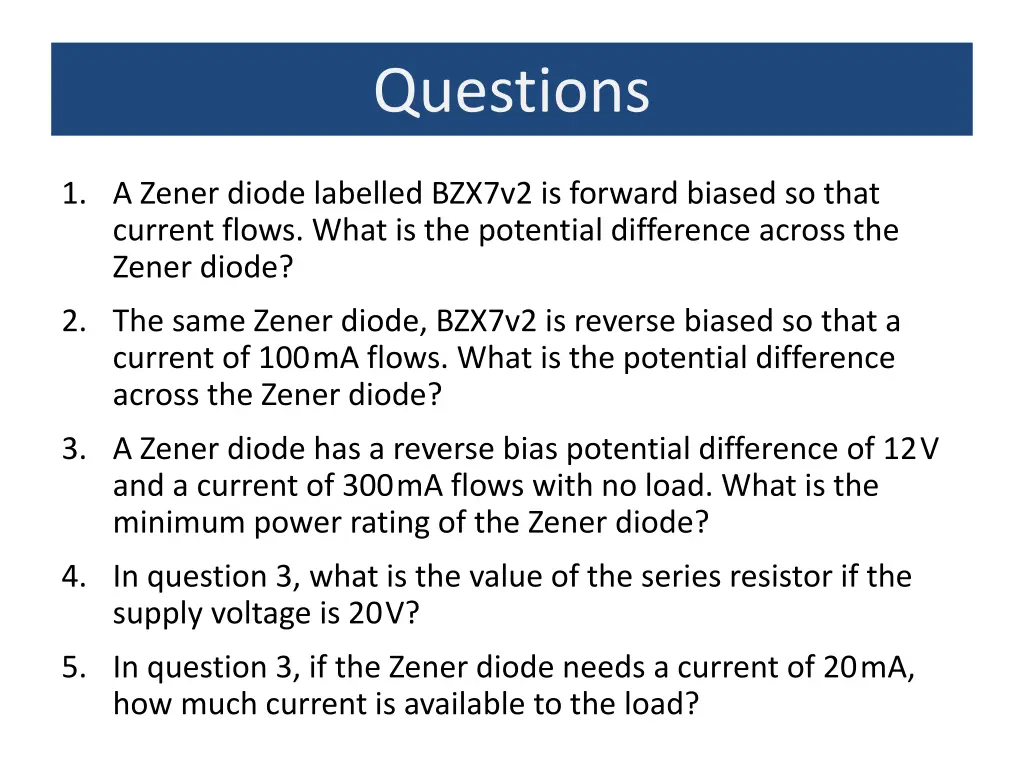 questions