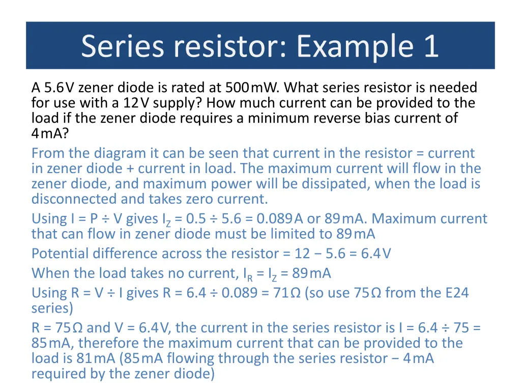 series resistor example 1