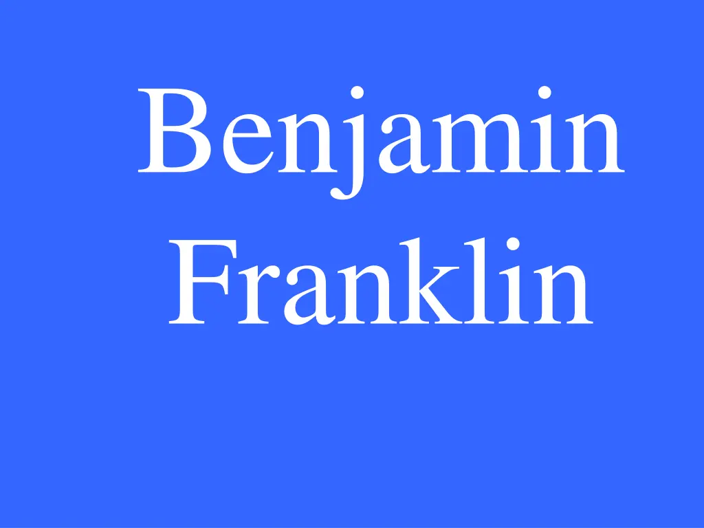 benjamin franklin