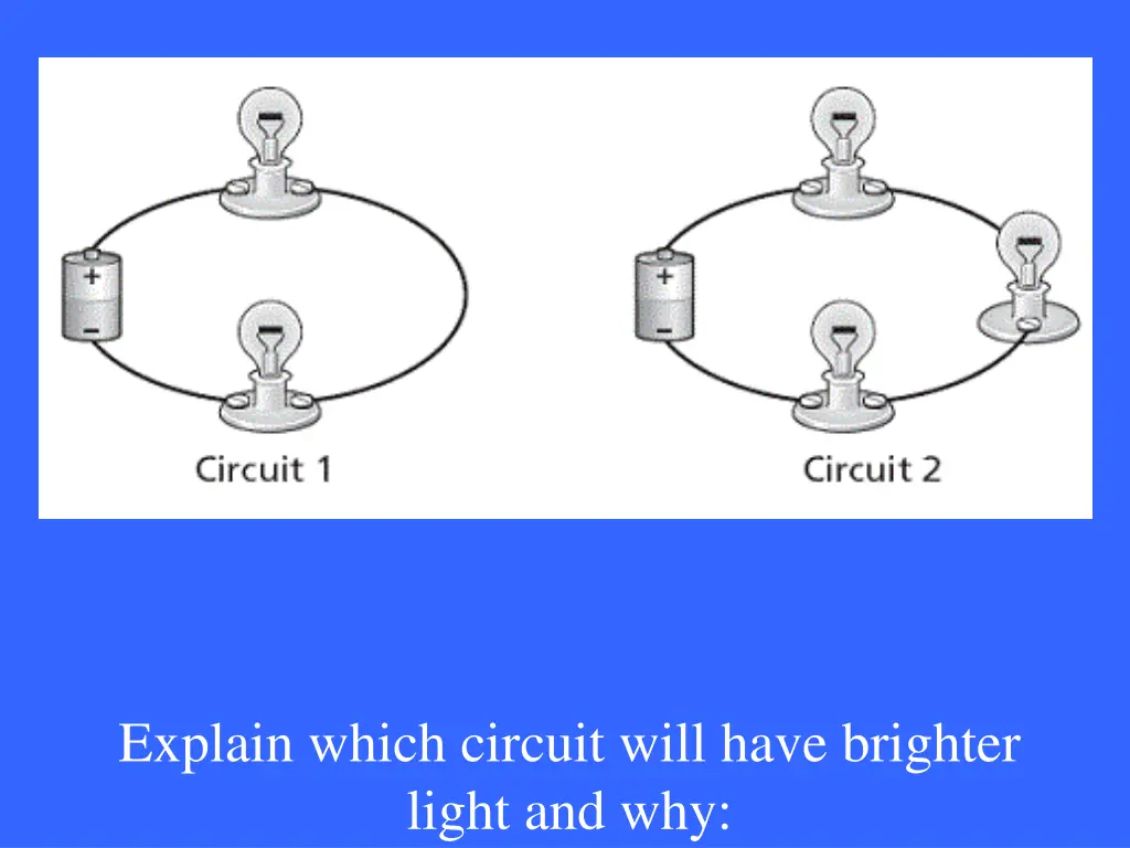 explain which circuit will have brighter light