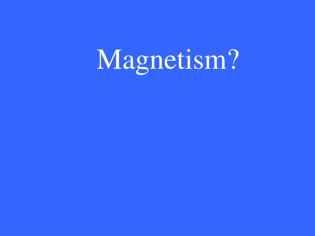magnetism