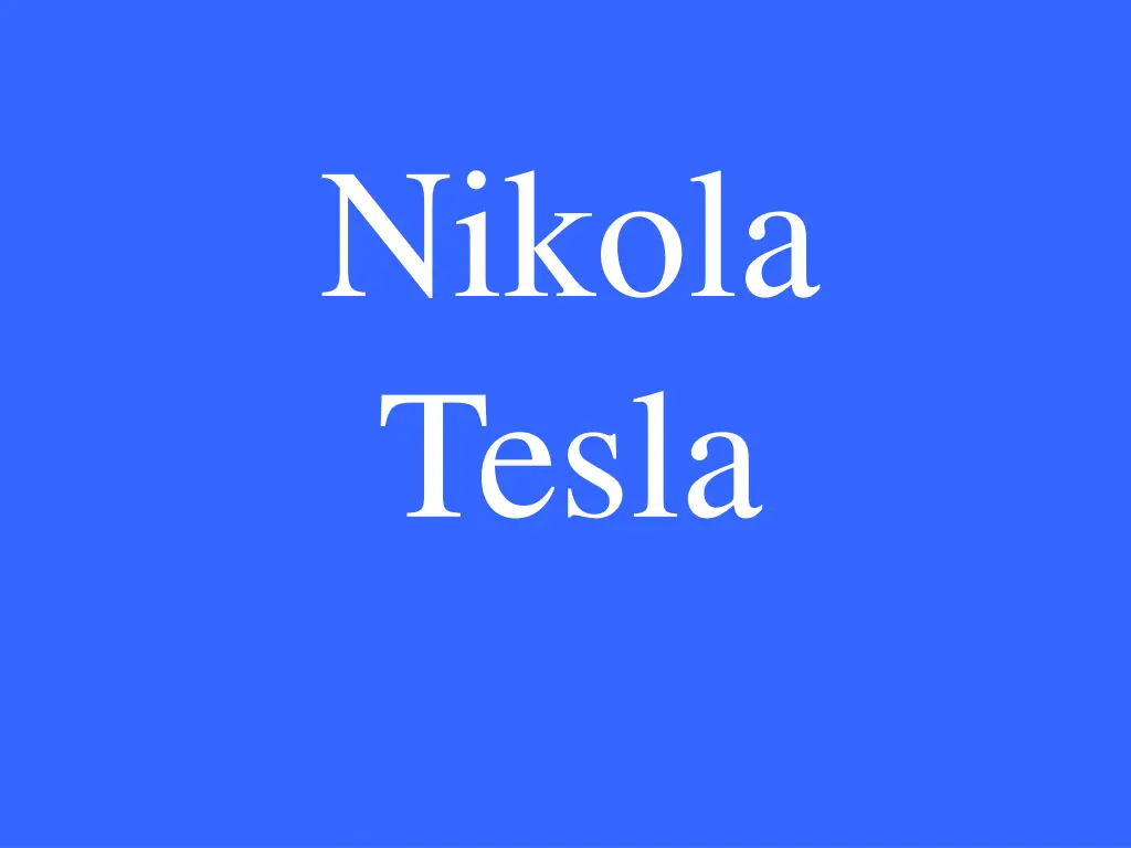 nikola tesla