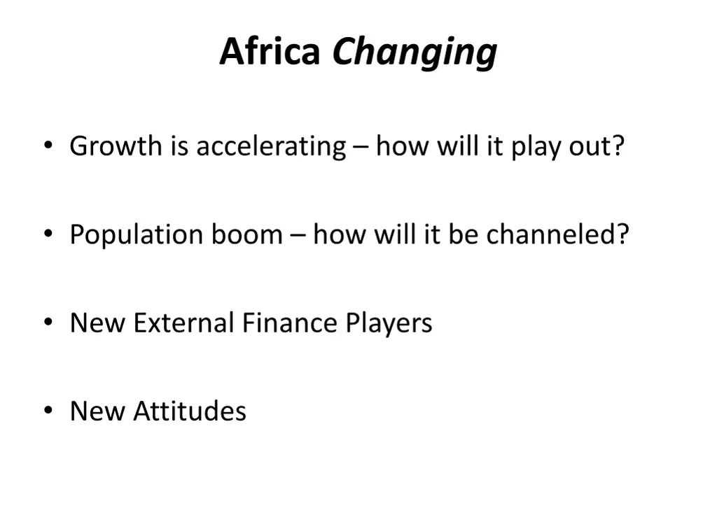africa changing