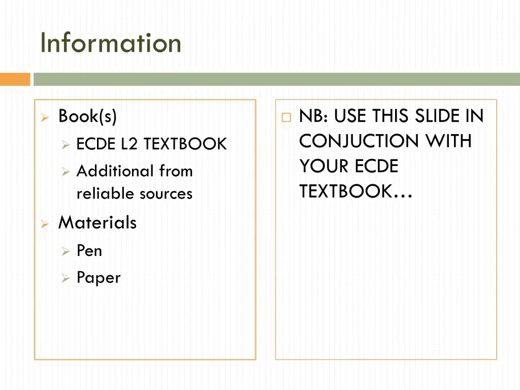 information