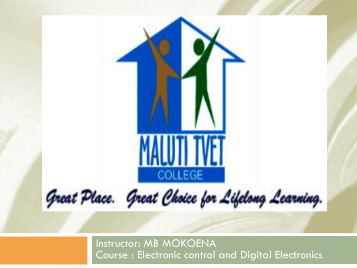 instructor mb mokoena course electronic control