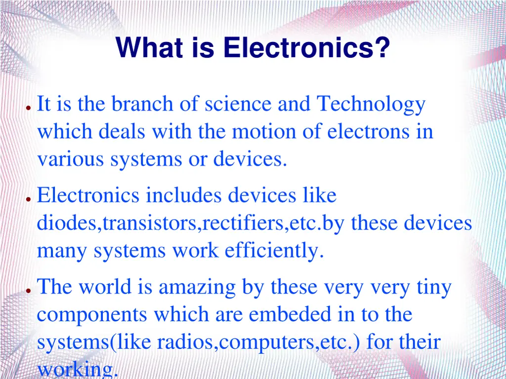 what is electronics