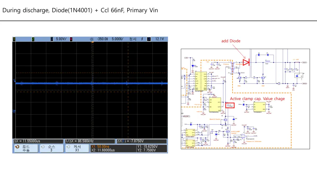 during discharge diode 1n4001 ccl 66nf primary vin