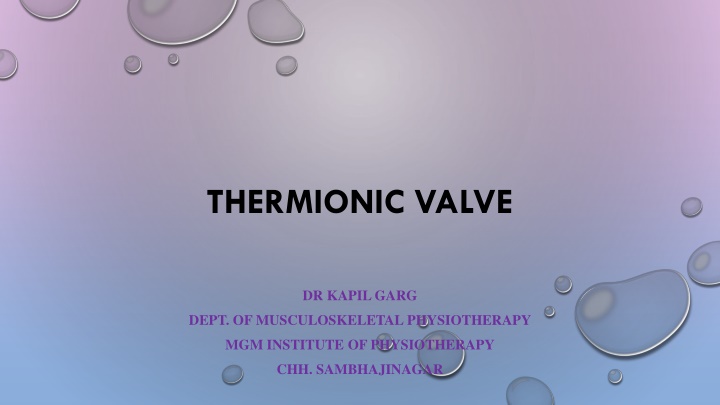 thermionic valve