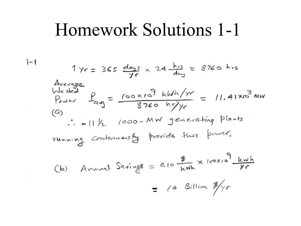 homework solutions 1 1