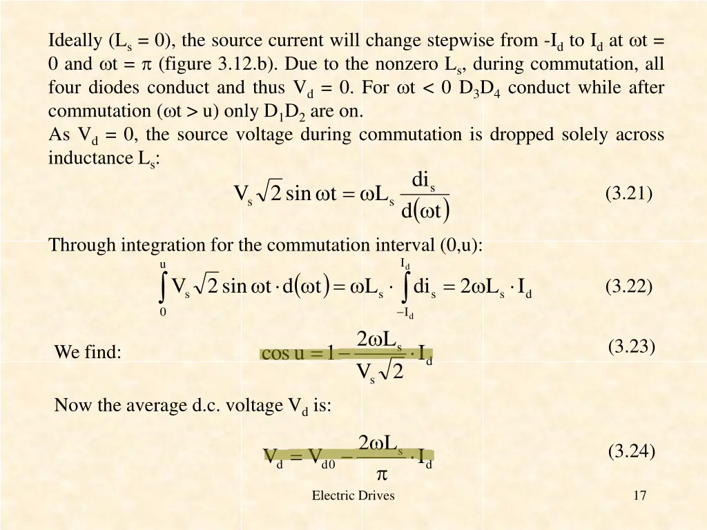 ideally l s 0 the source current will change
