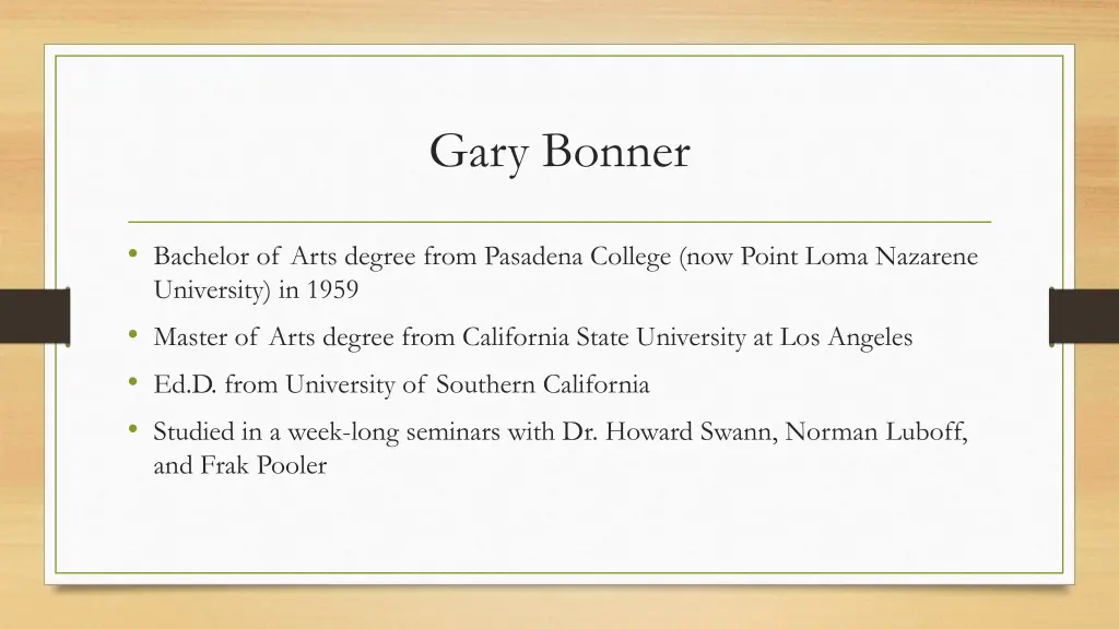 gary bonner 1