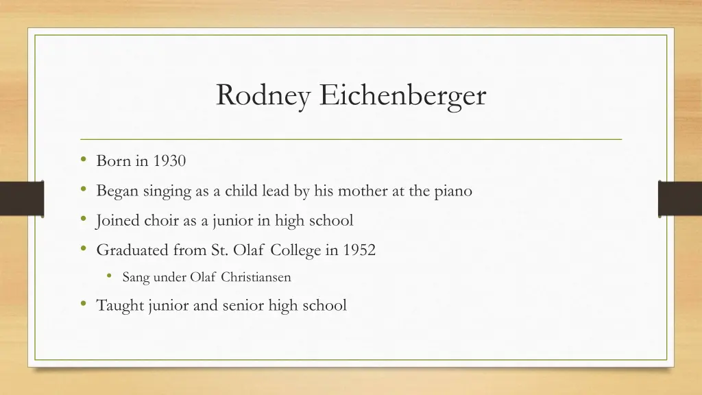 rodney eichenberger