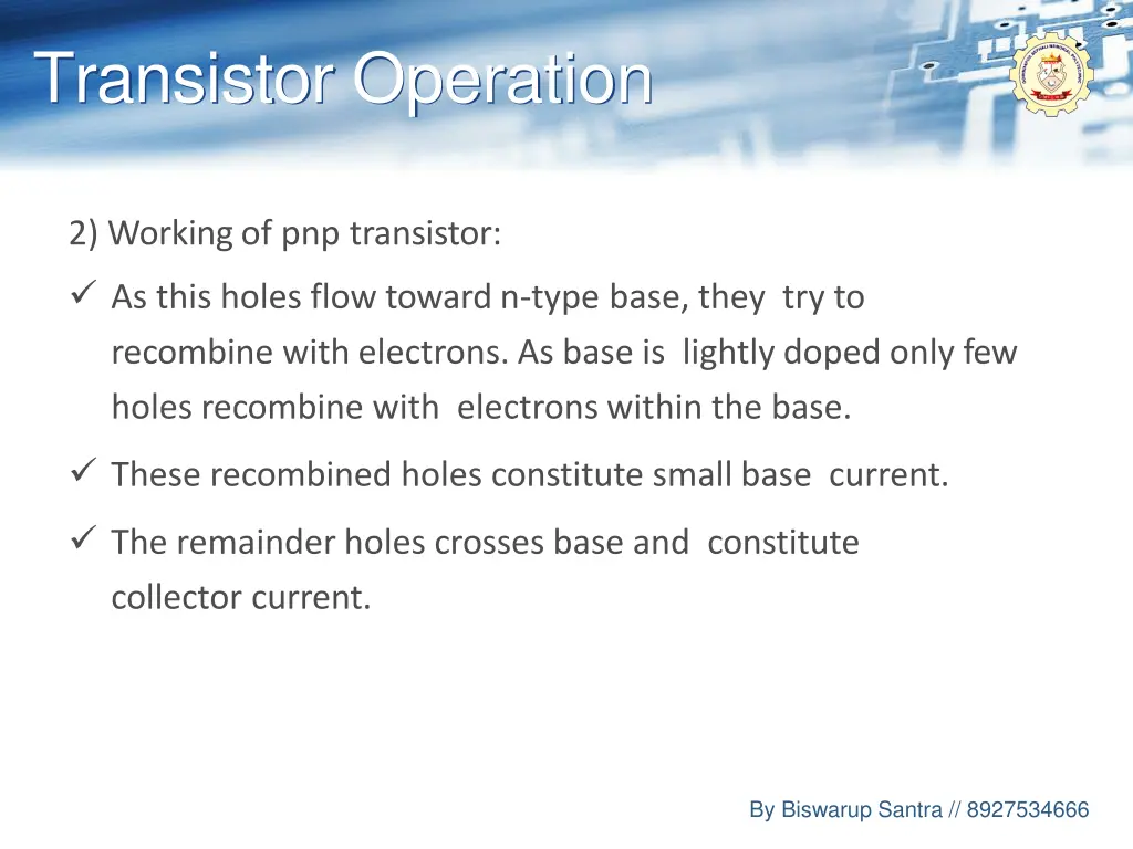 transistor operation 3