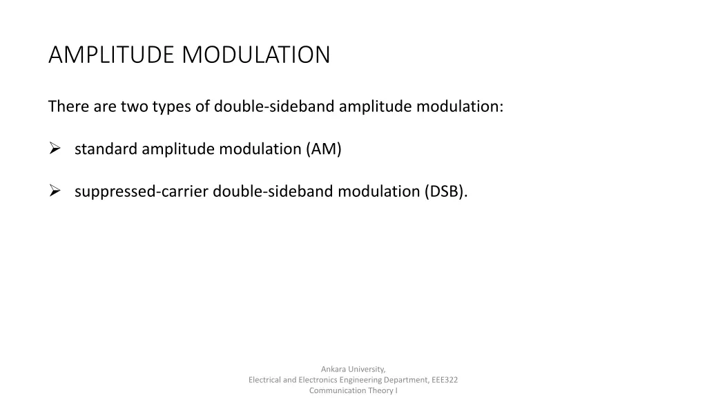 amplitude modulation