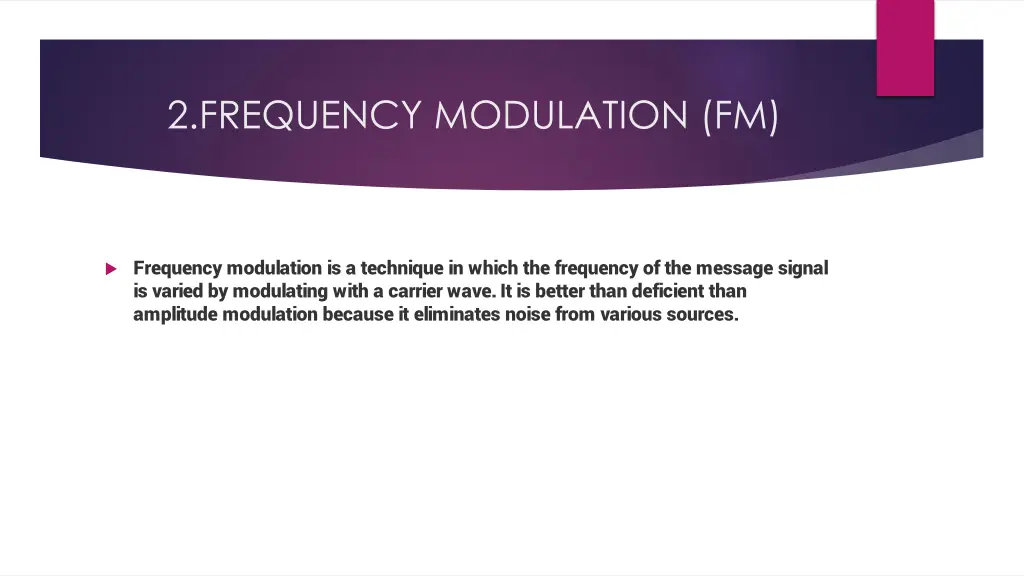 2 frequency modulation fm