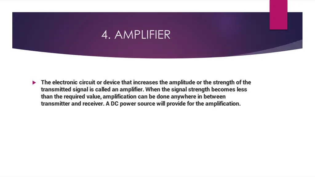 4 amplifier